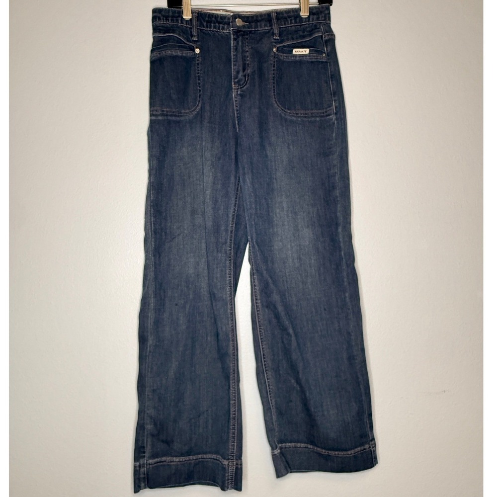 Maifante Jeans Blue Size 30 Wide Leg Patch Pocket Denim Y2K Retro Streetwear